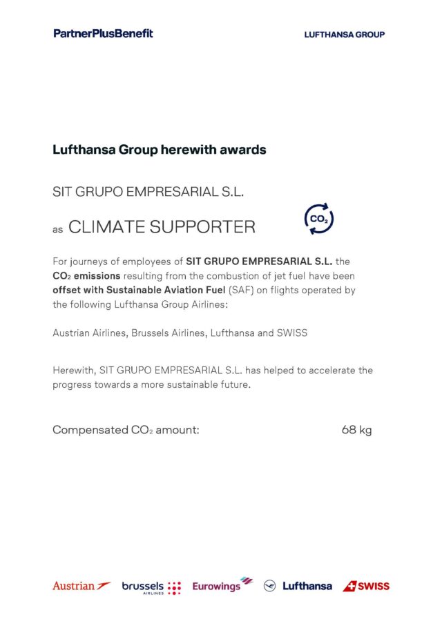 Lufthansa Group Certificate
